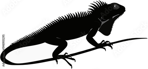 Iguana Silhouette – Flat Vector Plotter Cut File