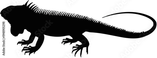 Iguana Silhouette – Flat Vector Plotter Cut File
