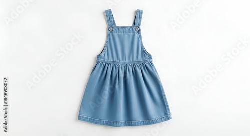 Blue sleeveless summer dress for girls.