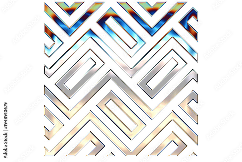 Obraz premium Chrome texture geometric pattern background
