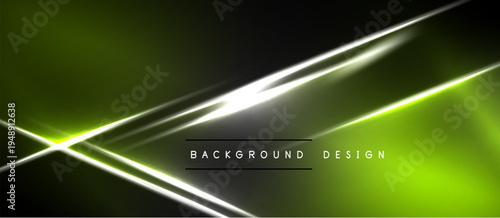 Dark background features bright neon lines, creating dynamic abstract design. Gradient effect adds depth, modern feel.
