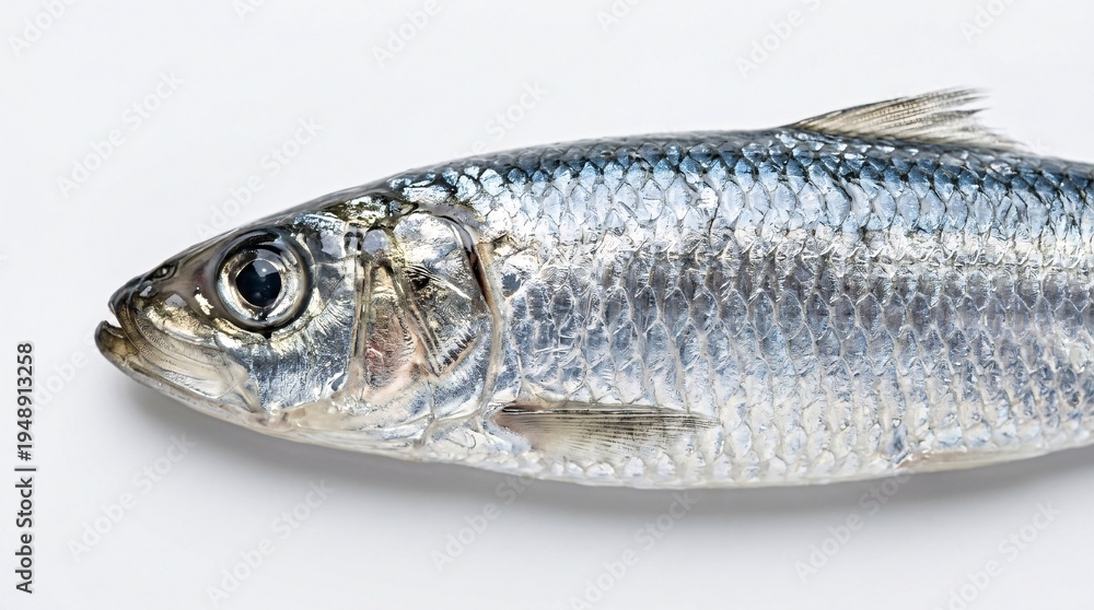 Fototapeta premium Fresh silver fish on white background