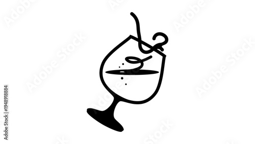 wine taster , black isolated silhouette