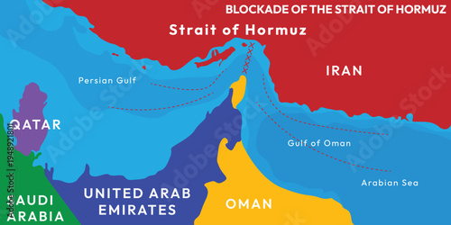 Background Strait of Hormuz. Blockade of the Strait of Hormuz. Iran country