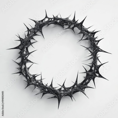 Black thorn crown forms perfect circle