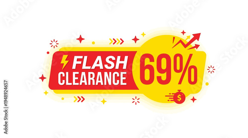 Flash Clearance Sale With 69% Discount Badge