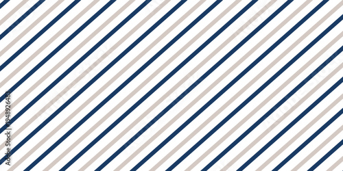 Bicolor Diagonal stripe pattern. Seamless pastel gray and cadet blue line background. Wrapping paper print with diagonal lines. Colorful package texture.