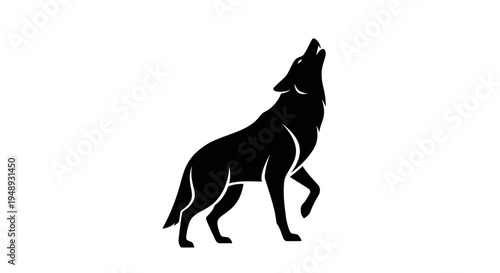 Wolf Silhouette Howling