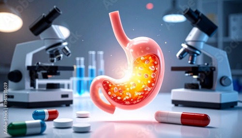 Wallpaper Mural Inflamed Stomach in Lab Torontodigital.ca