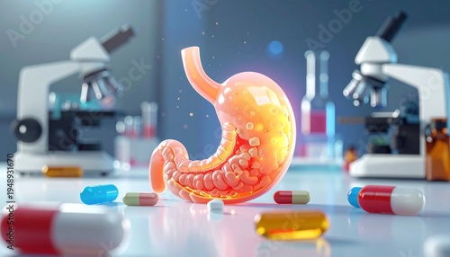 Wallpaper Mural Inflamed Stomach in Lab Torontodigital.ca