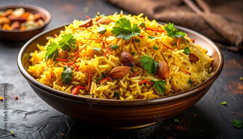 Wallpaper Mural Golden Rice with Almonds Torontodigital.ca