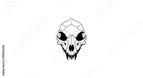 Abstract Dragon Skull Minimal