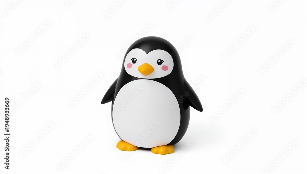 Fototapeta premium Cheerful penguinshaped animal nebulizer machine for kids with cute design and childfriendly features on white background