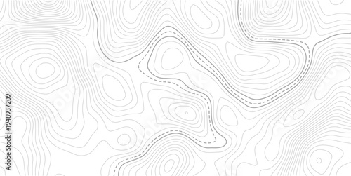 Abstract discovery topographic map banner texture background, modern curve abstract topo map design,Contour background geographic grid. Vector illustration.