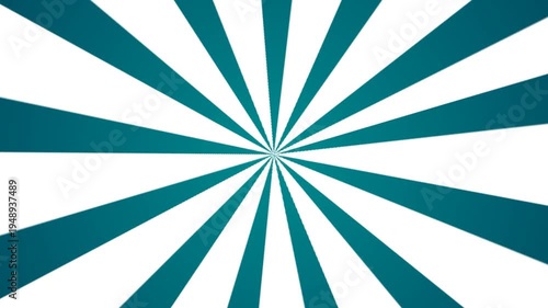 Abstract ray rotation white and ocen blue  animation background design retro. loop art Pop art and comic style backgound animated 4K.