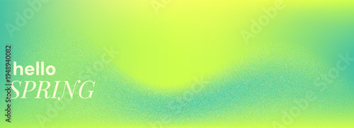 Yellow spring background, green teal gradient wave blur. Lime acid noise texture, soft pastel abstract pattern. Vector smooth. Backdrop for summer nature banner design bg.