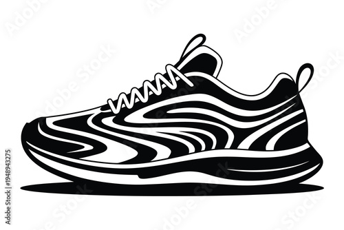 Vector of a modern athletic sneaker