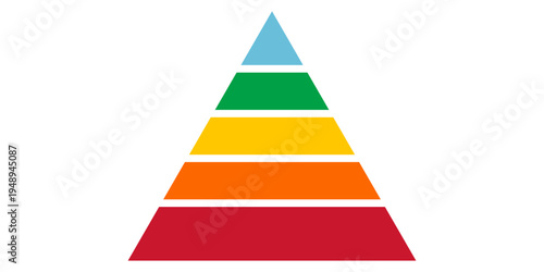 Colorful Sales Funnel with 6 stages of the sales process. Vector illustration.