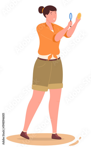 Archaeologists engage in research of ancient artefacts, excavation historically of valuable objects. Archaeological excavations. Vector illustration