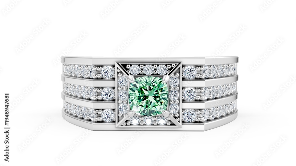 Fototapeta premium Bold signet ring highlighting masculine fashion.