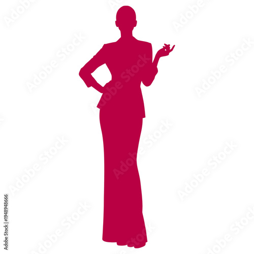 Feminine elegance charm fashion trends style sophistication timeless beauty, Vector and PNG