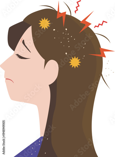 頭皮トラブルで悩む女性