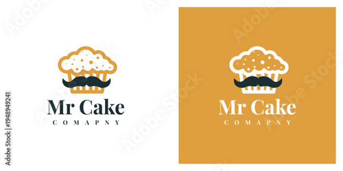mr cake company logo design