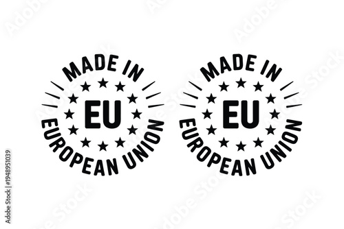 Made in Europe Icon Collection – EU Badge Vector and PNG