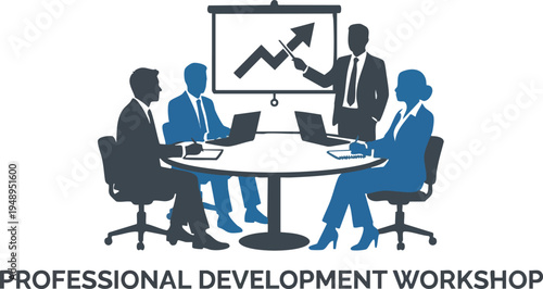 Professional Development Workshop Vector Illustration with Business Team