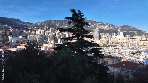 Amazing Panoramic view of city of Monte Carlo, Monaco