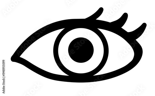 シンプルで汎用性の高い「目」のアイコンイラスト