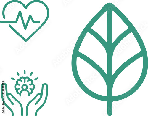 Meditation and mindfulness icon set featuring person in lotus pose with brain cloud for mental health and wellness branding.