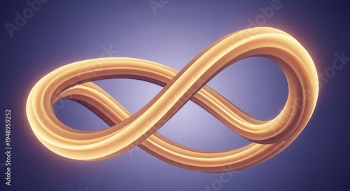 Golden Intertwined Curves with Subtle Glow on Purple Background