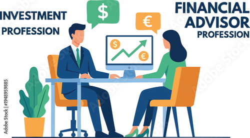 Financial Advisor and Client Meeting for Investment Strategy