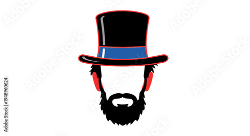 Man with beard and top hat.
