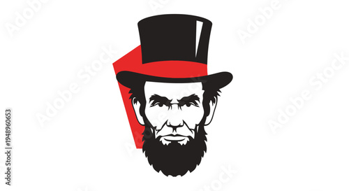 Illustration of Abraham Lincoln face.