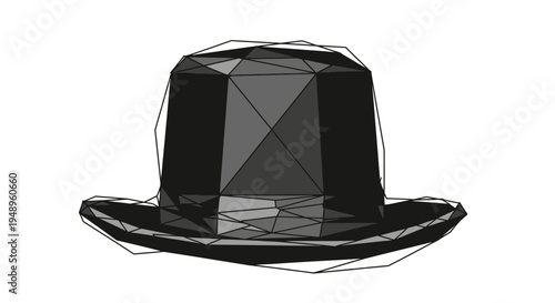 Black fedora hat for men fashion.