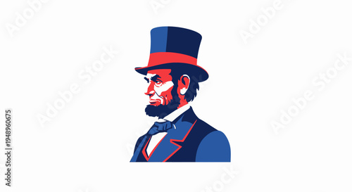 Illustration of Abraham Lincoln Portrait.