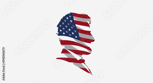 American flag shaped like a bullet.