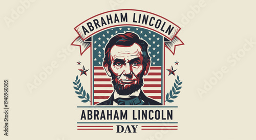 Portrait of Abraham Lincoln illustration.
