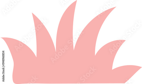 Pink flower crown silhouette on for decoration and design