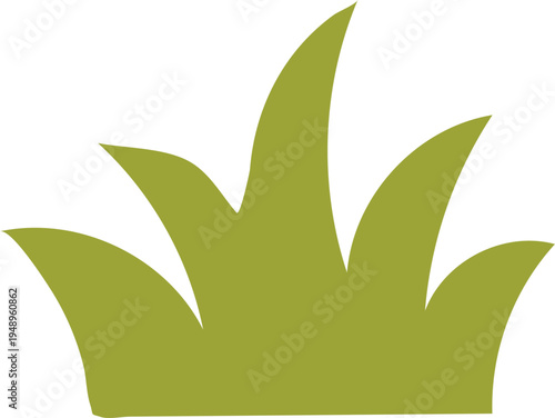 Green grass blades icon symbolizing nature