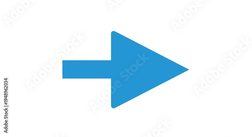 A bold and simple blue arrow pointing to the right, symbolizing direction or progress.