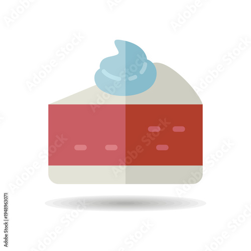 Delicious Cheesecake Slice with Cream Topping