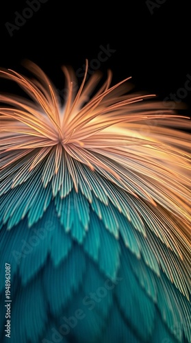 Feather filament macro pattern background