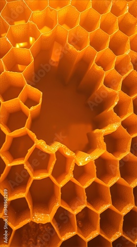Bee hive hexagon cavity background