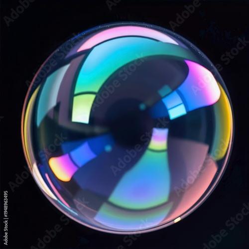 Soap bubble color membrane background
