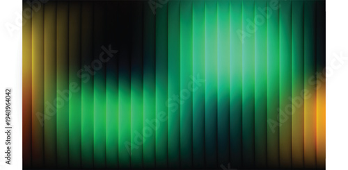 Abstract swirl of vibrant green and white lines radiating from a central point