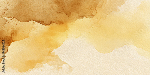 Abstract watercolor background in shades of earthy brown and gold, evoking a sense of warmth, calmness, and artistic elegance.