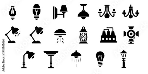 Various lamps and light fixtures on display in a catalog